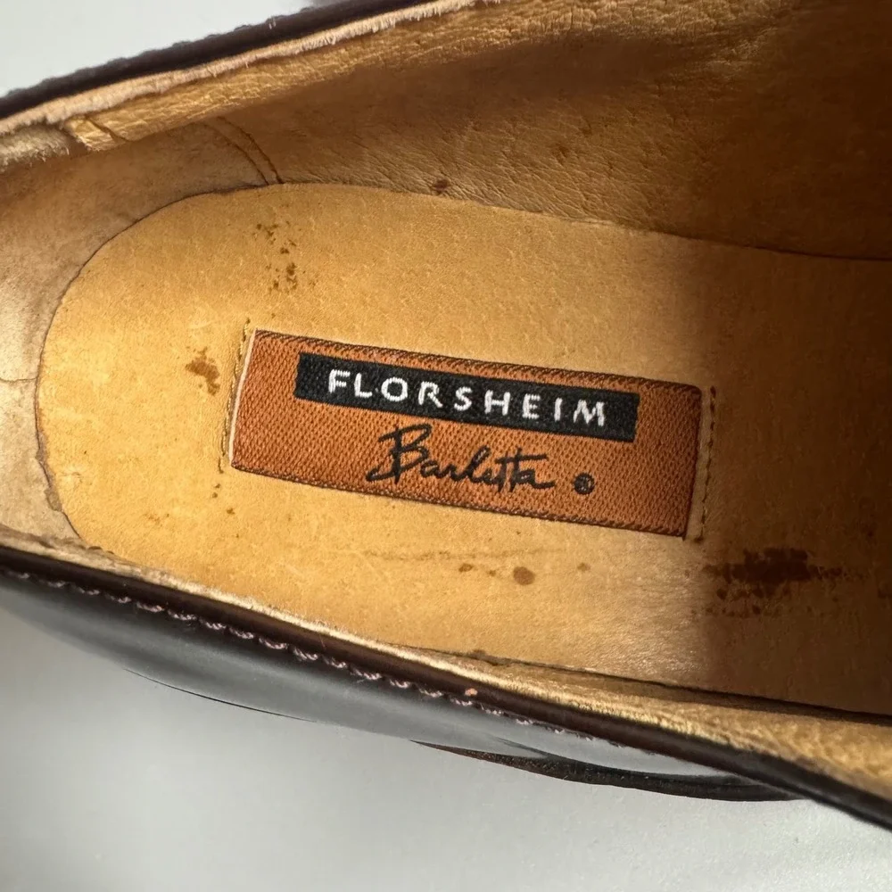 Florsheim Barletta Mens 10 D Brown Ostrich Print Tassel Oxford Shoes